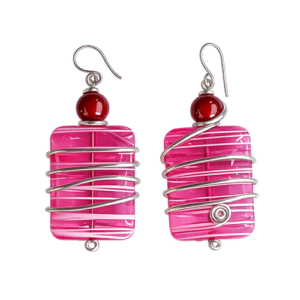 Acrylic Pink Earrings