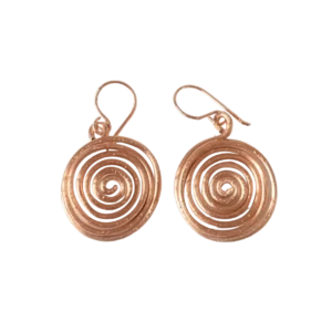 Small copper earrings